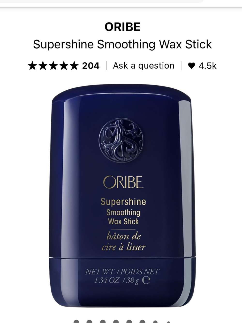 Oribe Supershine Smoothing Wax Stick